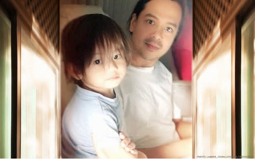  John Lloyd Cruz with son Elias, whom he co-parents with former partner Ellen Adarna 