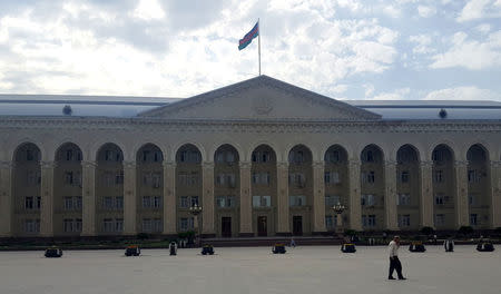 A municipal building is seen at the main square in Ganja, Azerbaijan, July 12, 2018. REUTERS/Staff/Files