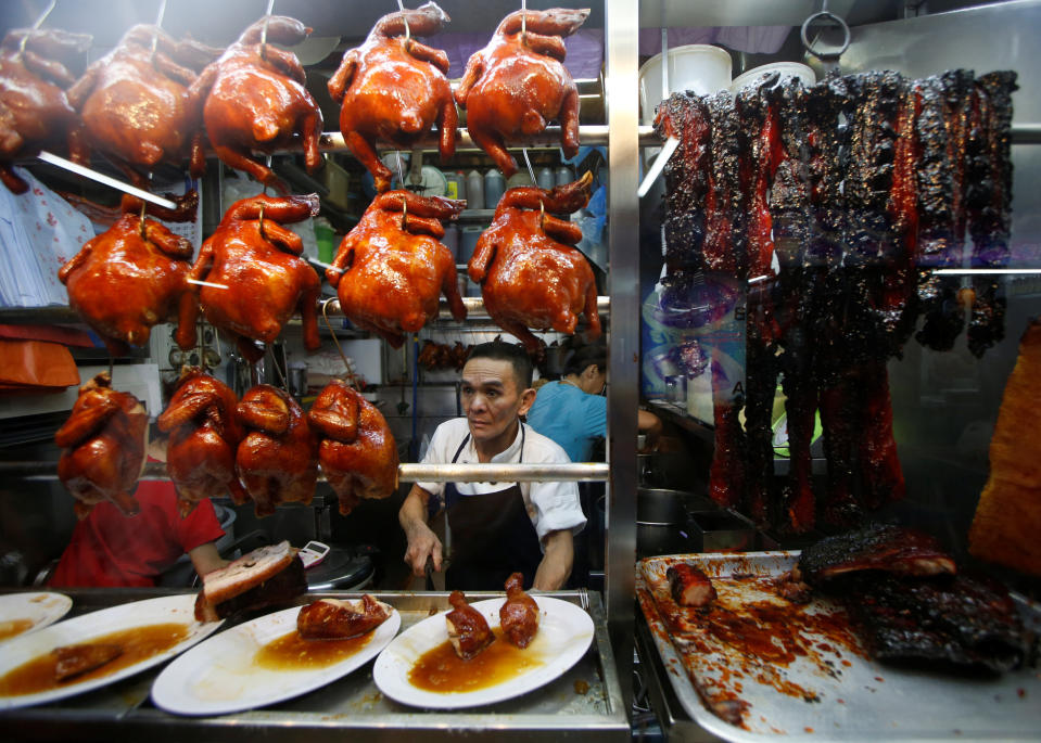 Chan Hon Meng, owner of Hong Kong Soya Sauce Chicken Rice & Noodle (Reuters photo).