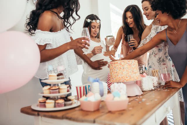 <p> iStockphoto</p> Women at a baby shower