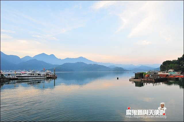 《南投景點美食》日月潭朝霧碼頭日出 埔里鹹油條 恆吉城早餐店蔥油餅加蛋