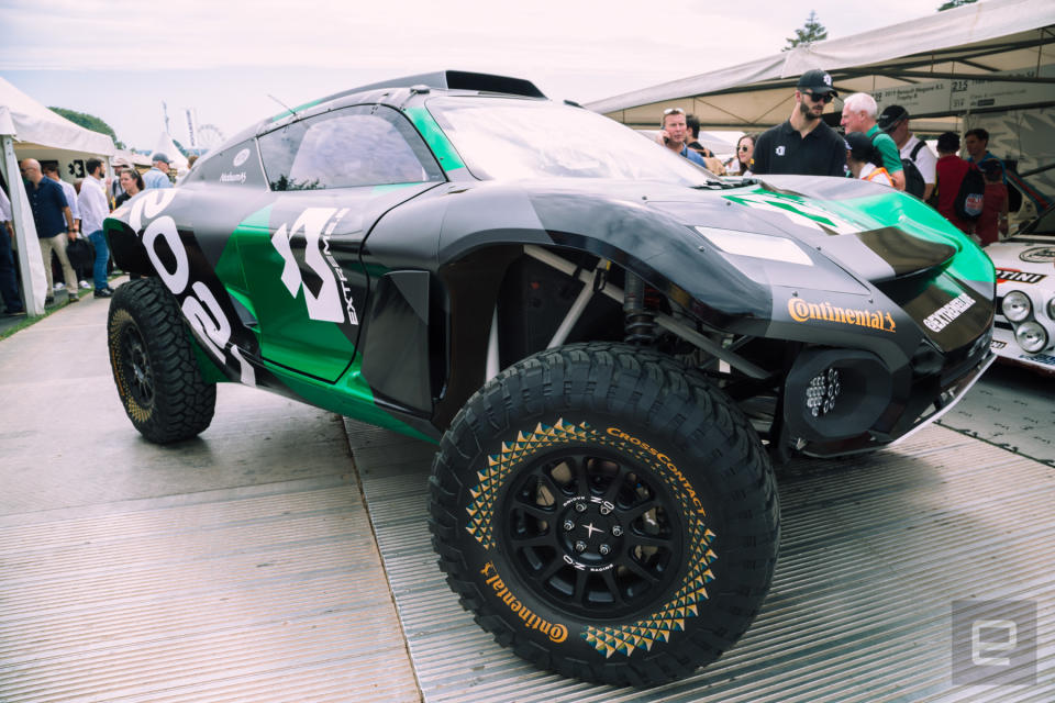 Odyssey 21, an off-road EV that will compete in a new 'Extreme E' motorsport.