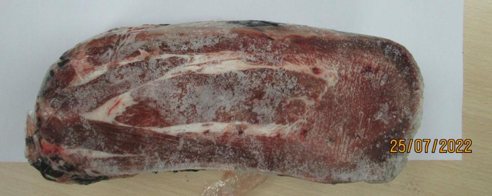 US beef tongue with parasites FDA border intercepted 2,226 kilograms.