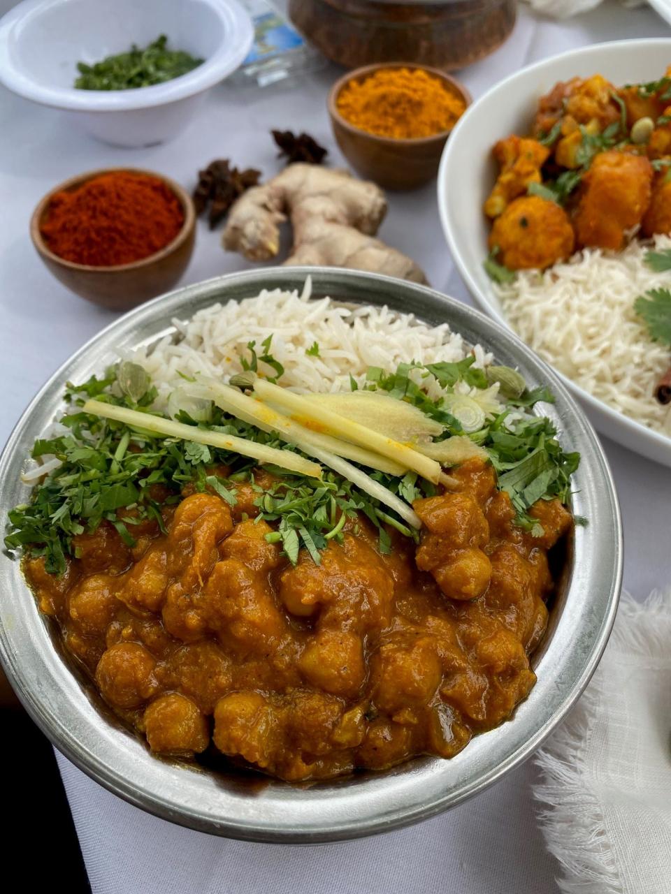 Chana masala at Bombay River in Red Bank.