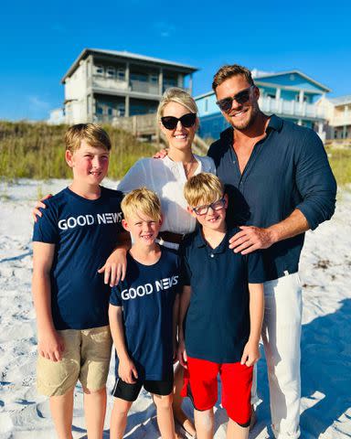 <p>Alan Ritchson Instagram</p> Alan Ritchson and Catherine Ritchson with their kids Calem, Edan, and Amory.