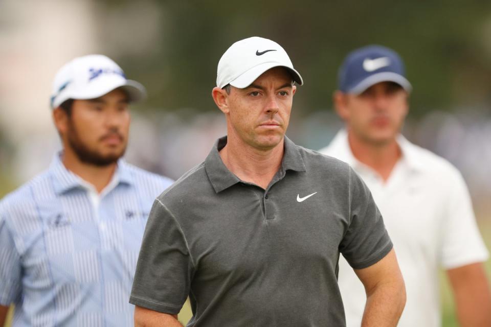 Rory McIlroy of Northern Ireland walks from the 18th green (Getty Images)