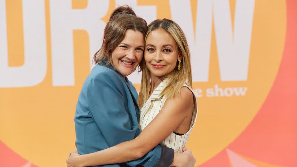 Drew Barrymore and Nicole Richie gush over Cameron Diaz's new baby.