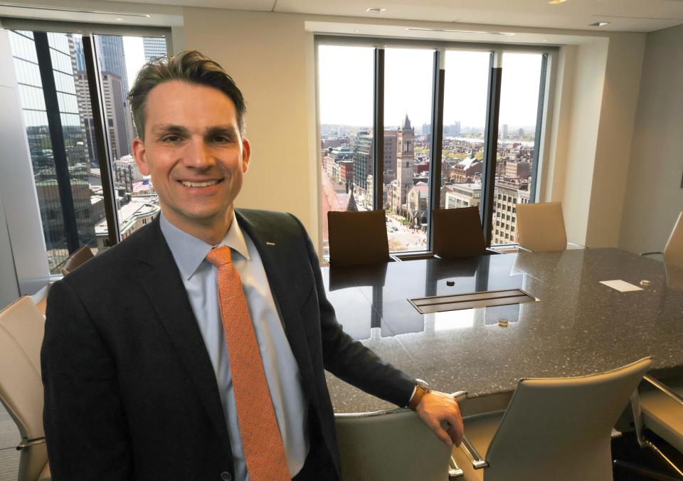 Zachary R. Hafer, trial lawyer and former federal prosecutor who spent 14 years in the U.S. Attorney's Office for the District of Massachusetts at his Boston office on Thursday, May 5, 2022.