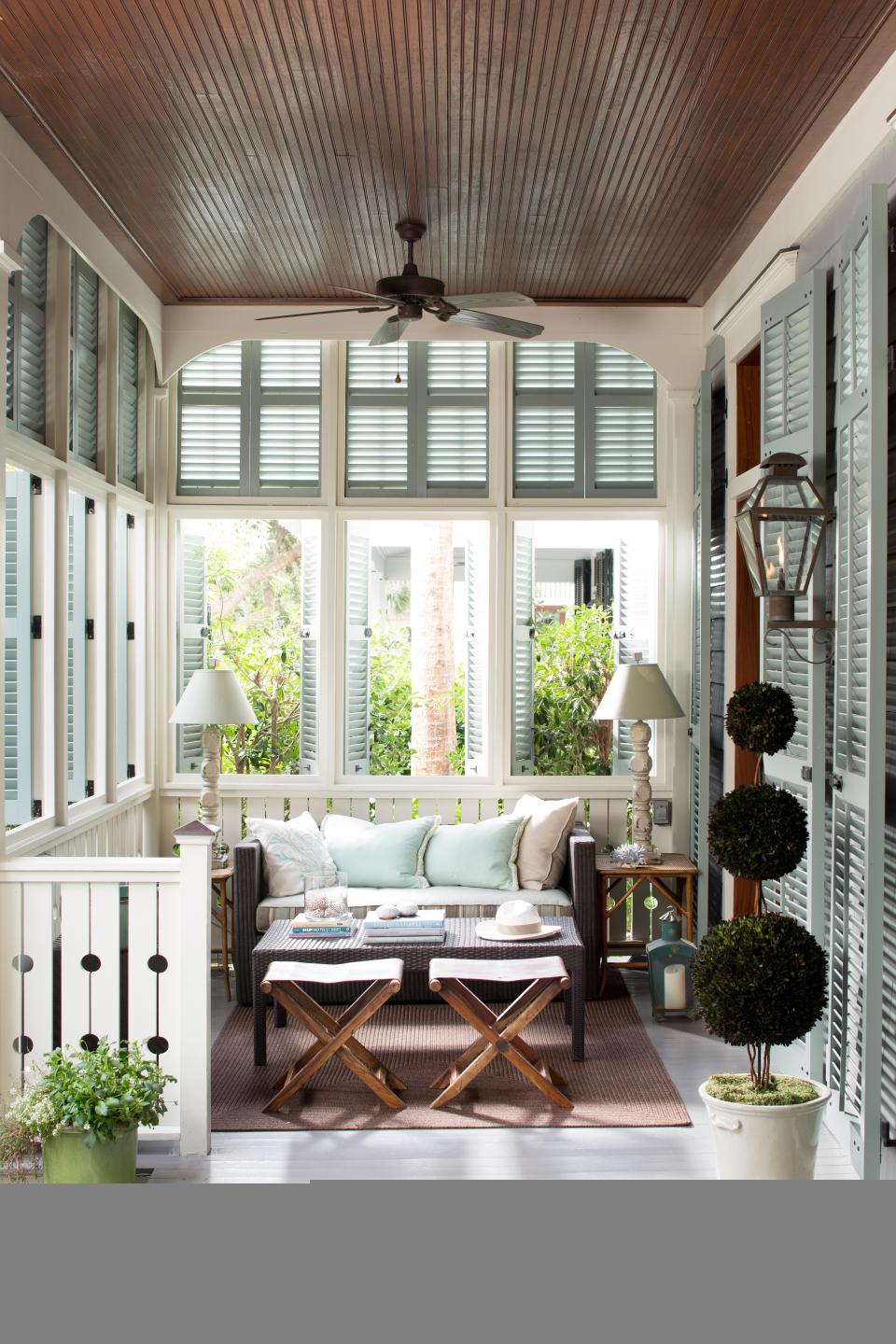 Use shutters for privacy, shade – and color