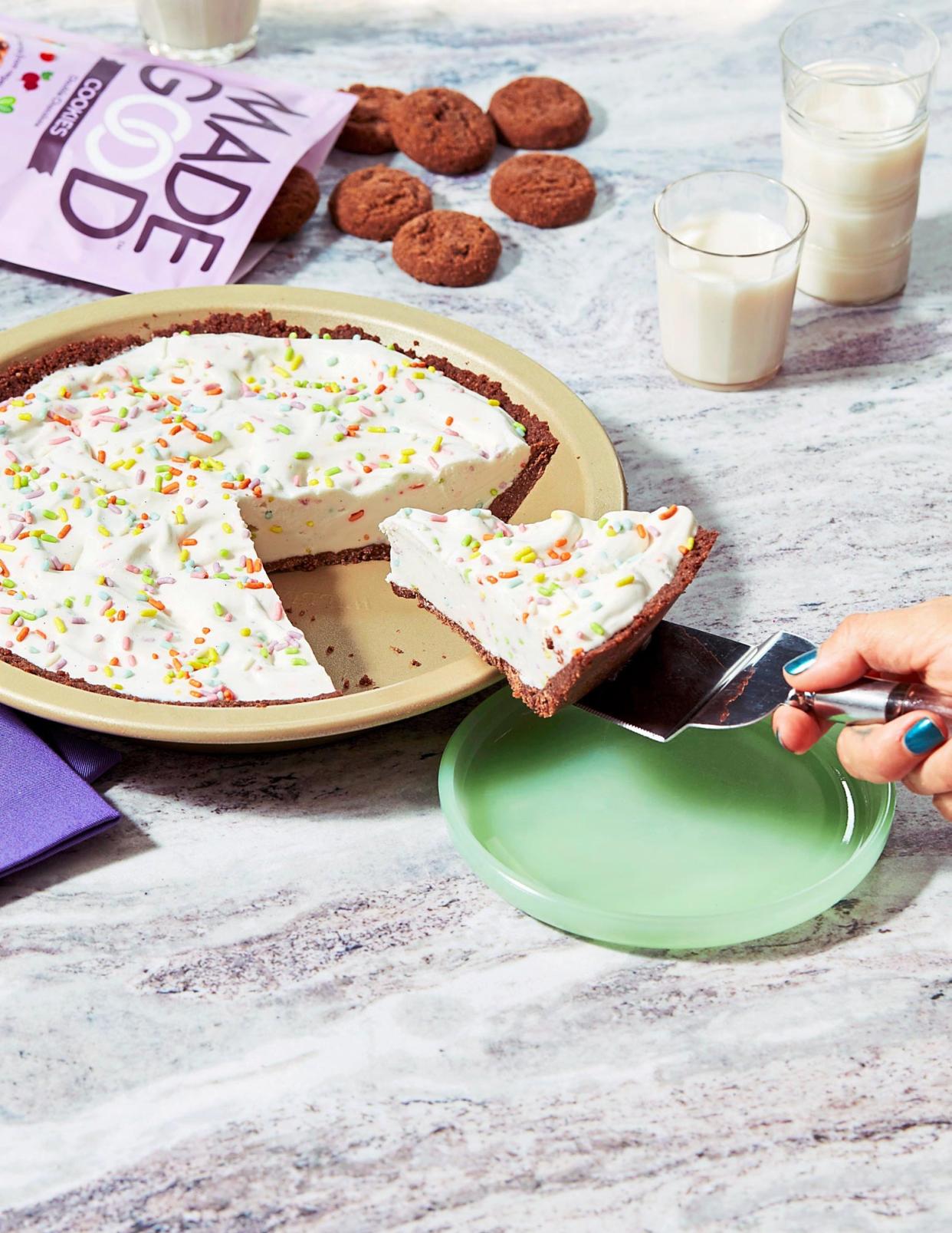 Girl Meets Molly Yeh's Sprinkled Ice Cream Pie from Farm 905