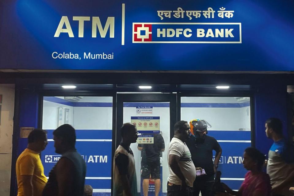 An ATM in Mumbai. With 8,800 branches, HDFC Bank is ubiquitous in India