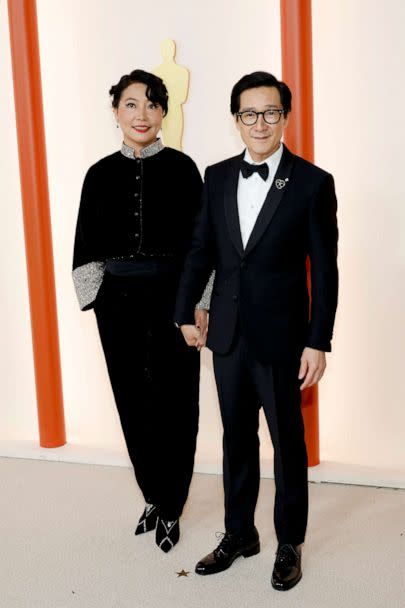 PHOTO: Echo Quan and Ke Huy Quan attend the 95th Annual Academy Awards on March 12, 2023 in Hollywood, California. (Mike Coppola/Getty Images)