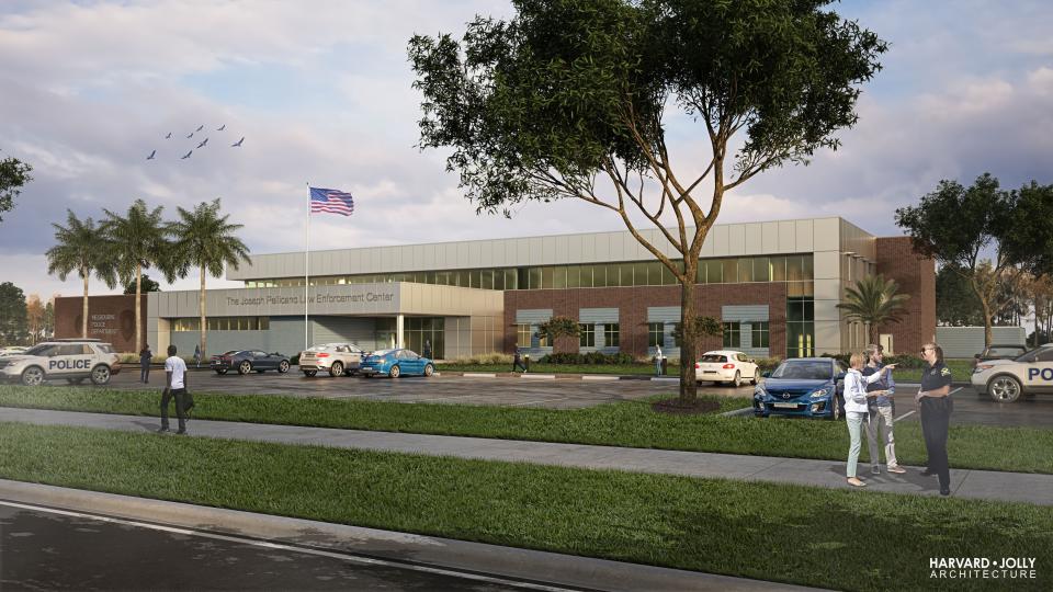 An artist's rendering of the Melbourne Police Department’s future Joseph Pellicano Law Enforcement Center.