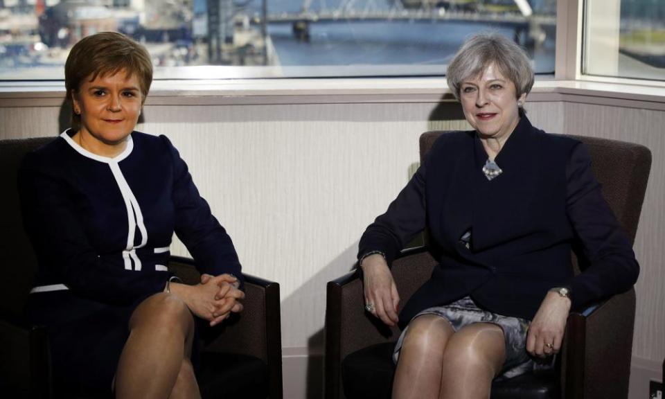 Theresa May meets Nicola Sturgeon. 