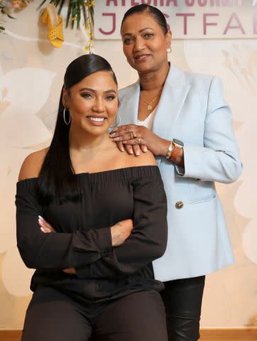 <p>Kelly Sullivan/Getty</p> Ayesha Curry and her mom, Carol Alexander, in 2022.