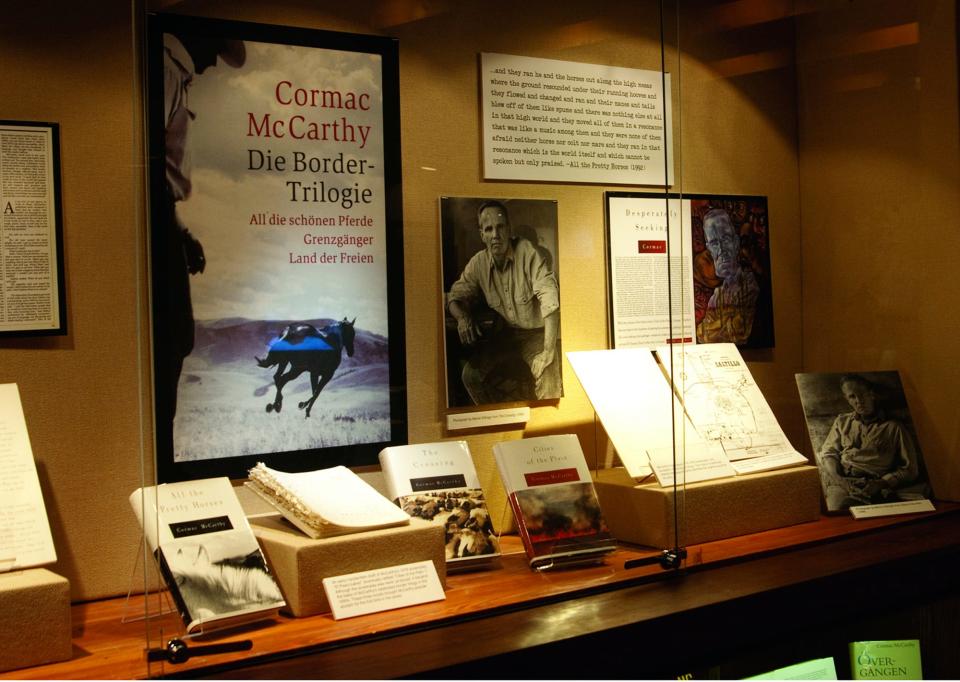 The "Border Trilogy" case in the 2010 Cormac McCarthy Archive show at the Wittliff Collections reveals the sources for the celebrated storyline and includes a handwritten draft of the unproduced screenplay that McCarthy eventually rewrote as "Cities of the Plain."