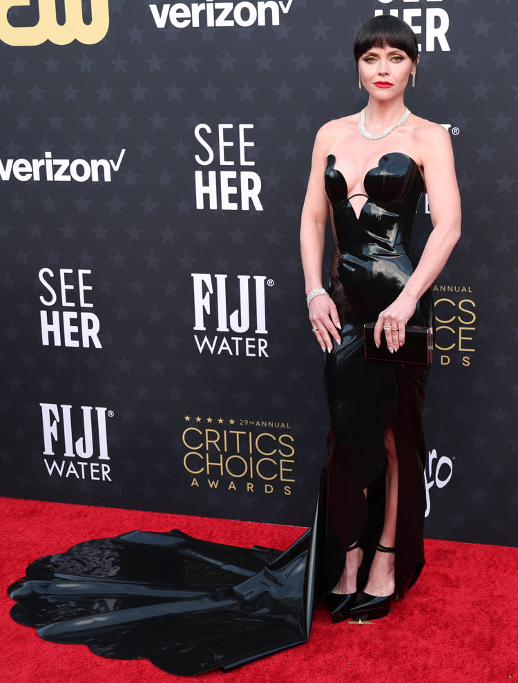 Christina Ricci at The 29th Critics' Choice Awards held at The Barker Hangar on January 14, 2024 in Santa Monica, California.