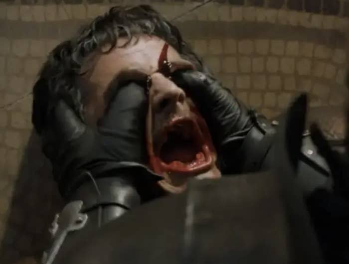 Gruesome Game of Thrones murder of a person's eyes being squeezed out