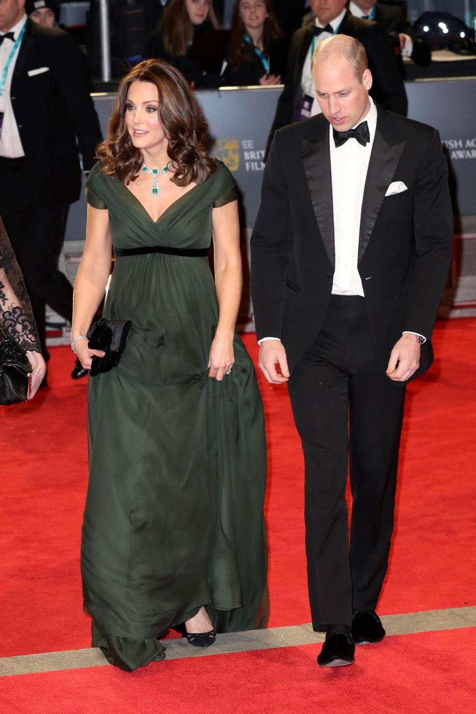 The Duchess of Cambridge and Prince William arrive at the BAFTAs (Chris Jackson/Getty Images)