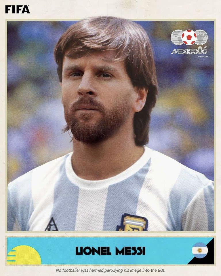 Así hubiese lucido Messi en el '86, según la FIFA