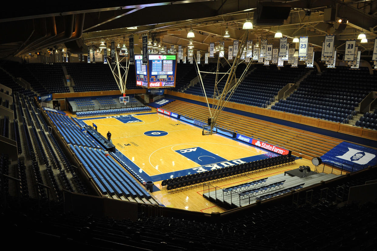 DURHAM, NC - NOVEMBER 23: A general view inside Cameron Indoor Stadium prior to a game between the Valparaiso Crusaders and the Duke Blue Devils on November 23, 2012 in Durham, North Carolina. (Photo by Lance King/Getty Images)