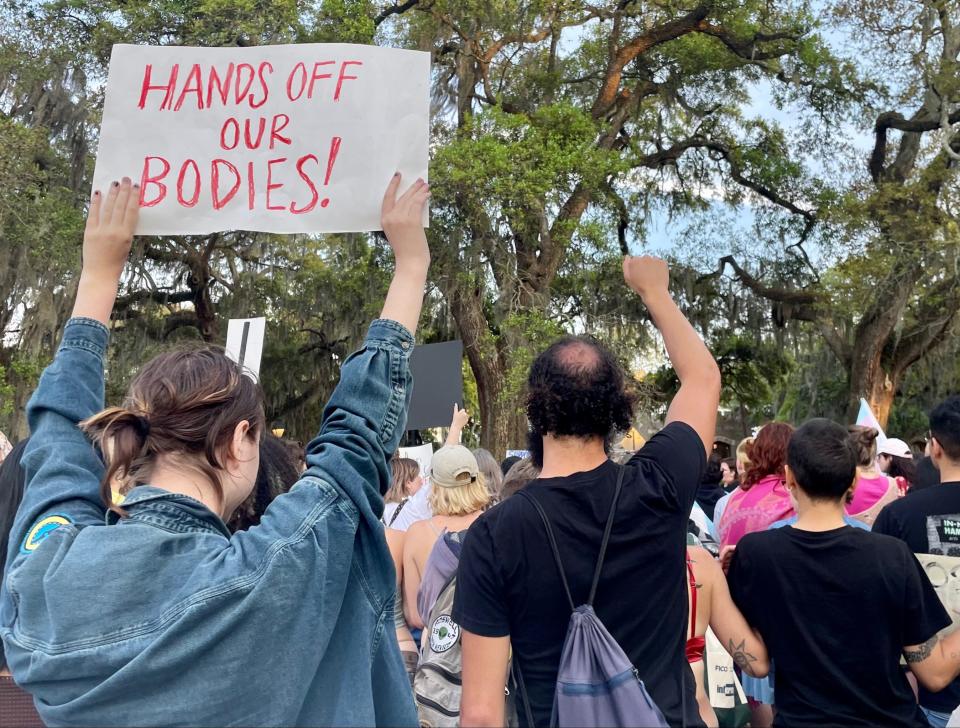 Hundreds of people came out to Forsyth Park on Friday, March 31, to celebrate Trans Day of Visibility with a rally and march. Speakers and chants focused around SB 140, the recently passed state bill that bans gender-affirming care for minors in Georgia.