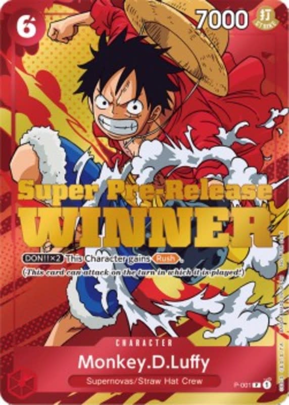 Monkey.D.Luffy (P-001) Promo<p>One Piece, Eiichiro Oda, Shonen Jump, Shueisha, Bandai Namco</p>
