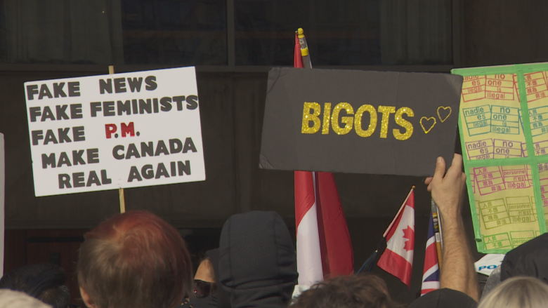 4 charged after demonstrators clash at Toronto's Nathan Phillips Square