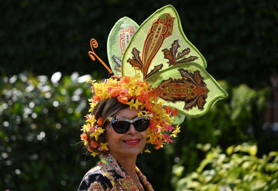 Racegoers attend the first day of the Royal Ascot horse racing meeting, in Ascot (AFP via Getty Images)