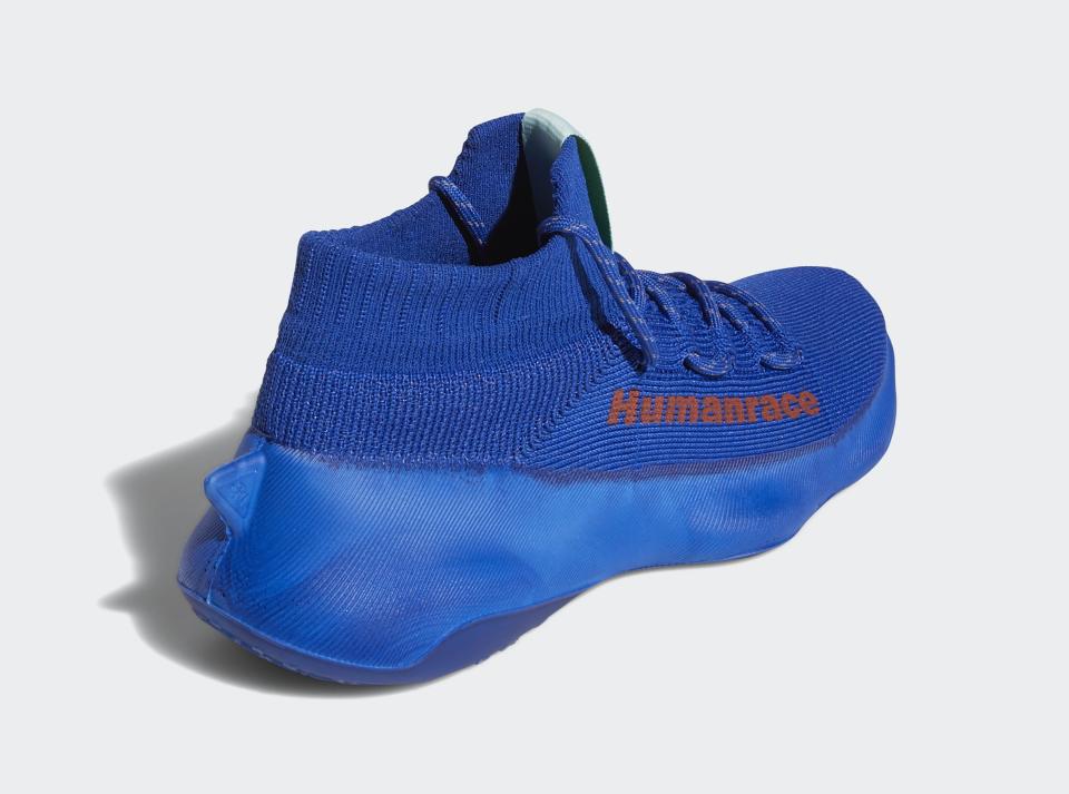 The heel’s view of the Pharrell Williams x Adidas Humanrace Sichona. - Credit: Courtesy of Adidas