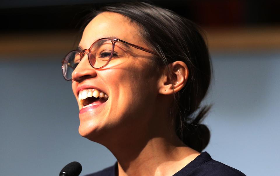 Alexandria Ocasio-Cortez (D-N.Y.), who is championing the Green New Deal.&nbsp; (Photo: Boston Globe via Getty Images)