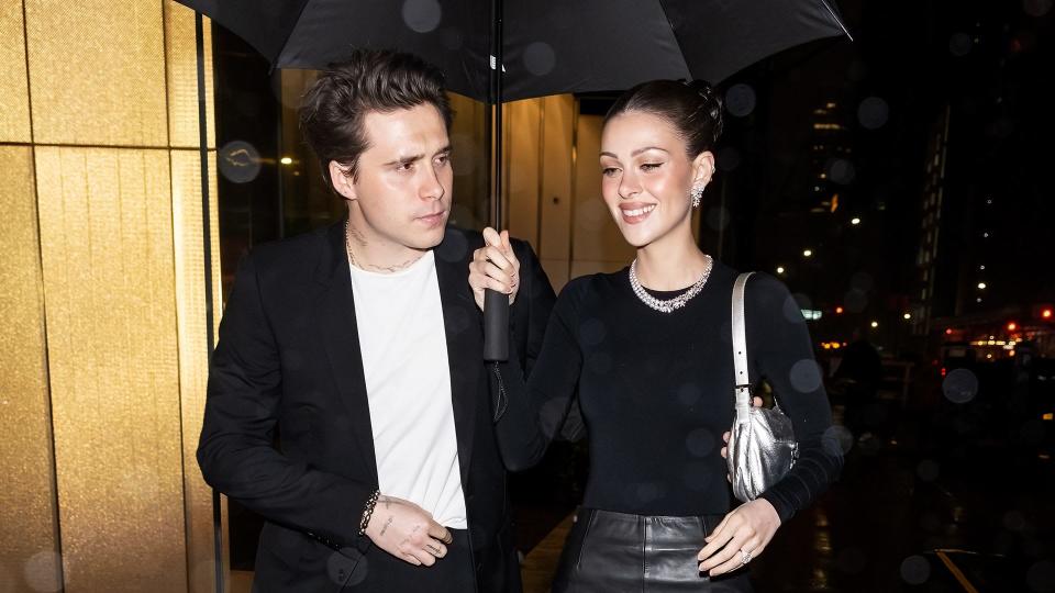 Nicola stepped out in New York with Brooklyn Beckham championing the boots