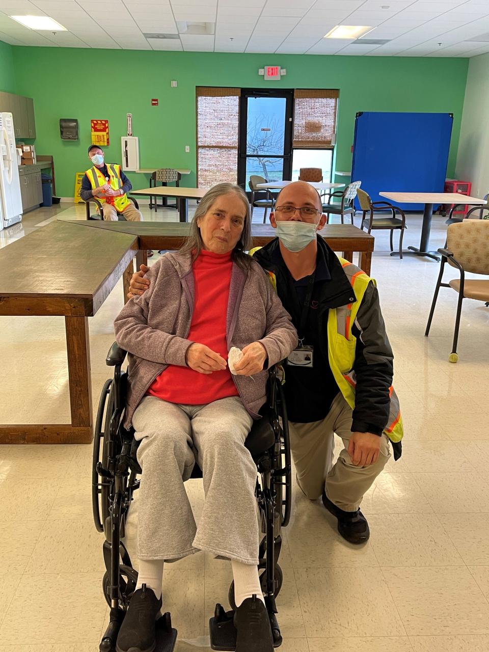 Judith Webb, a senior participant at Carolina SeniorCare in Lexington, becomes emotional when she learns her wish to have lunch at Christo's and visit Belk to pick out an outfit or two has been granted by EveryAge. Multiple Sclerosis has robbed Webb of her ability to get out of her home or SeniorCare without assistance and a way to transport her in a wheelchair.