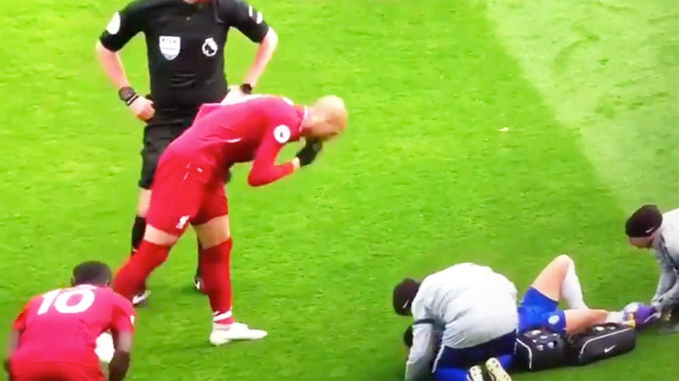 Chelsea fans allege Fabinho blew snot near Hazard in a “disgusting” act. (Image: Twitter)