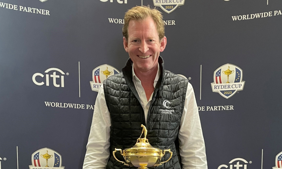 Citigroup's Andrew James pictured at the 2023 Ryder Cup. Photo: Supplied
