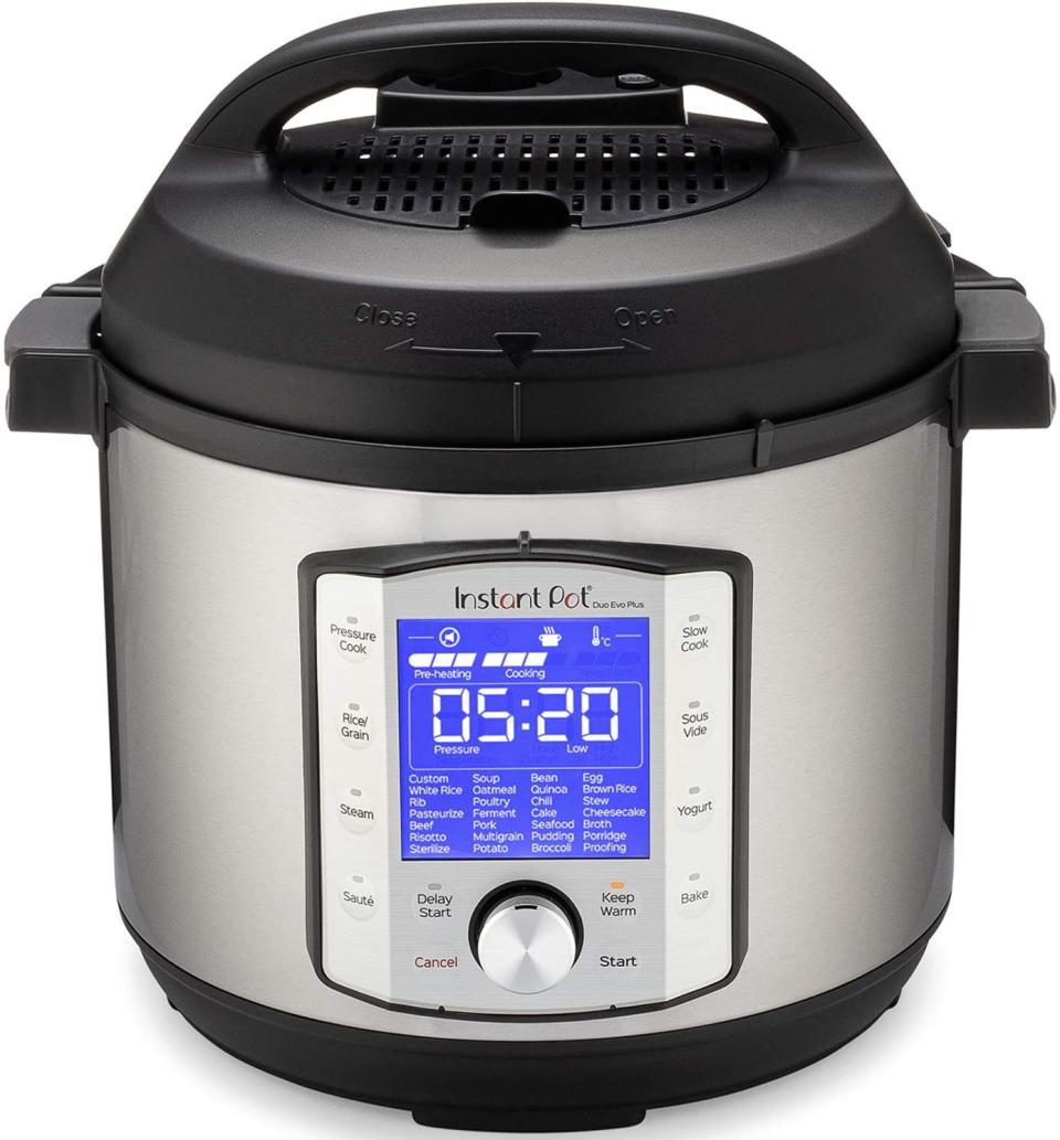 Instant Pot 6QT Duo Evo Plus Electric Pressure Cooker. Image via Amazon.