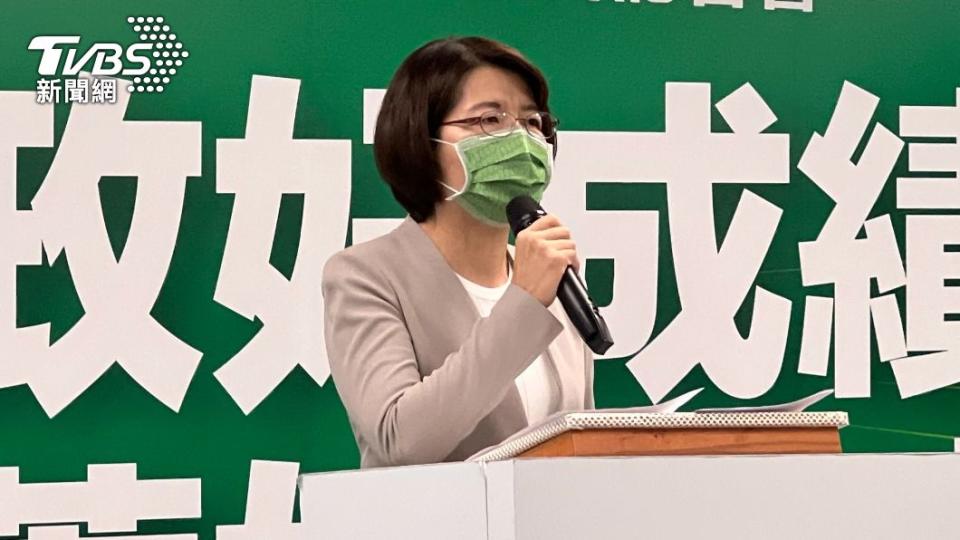 民進黨彰化縣長參選人黃秀芳。（圖／TVBS）