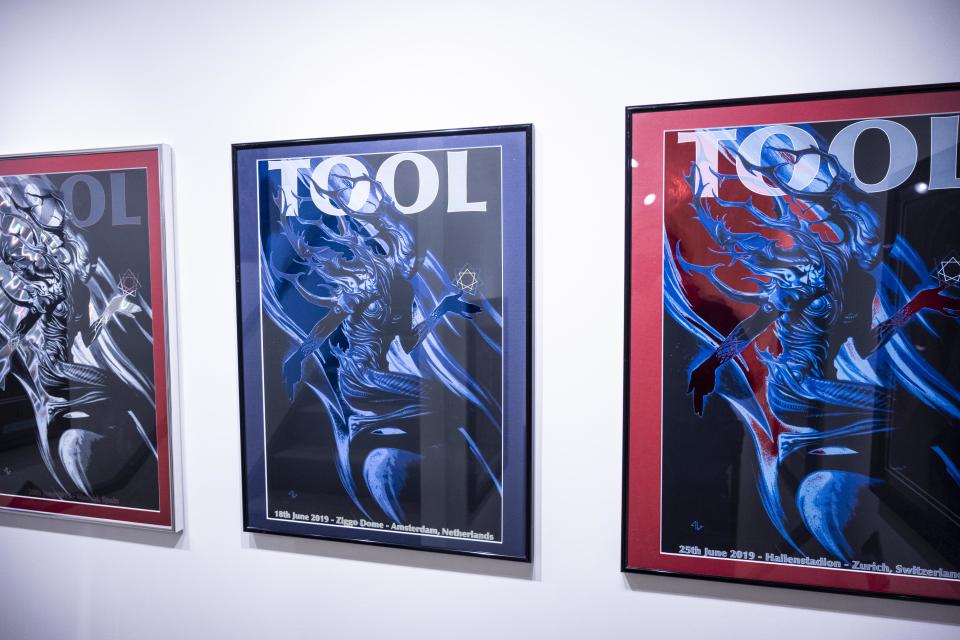 Tool poster collection on view at Entheon.