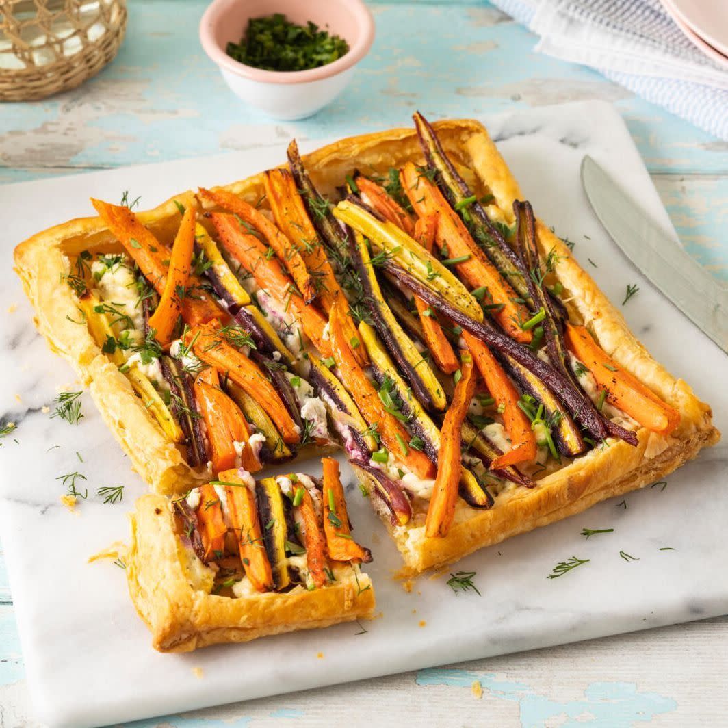 spring dinner ideas carrot tart