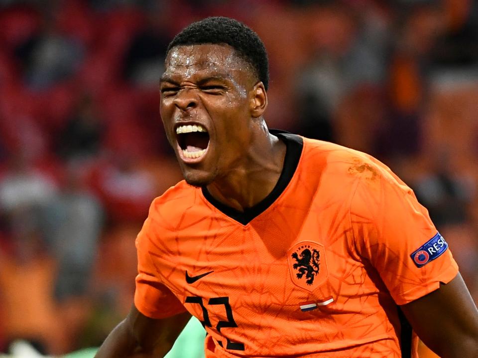 Denzel Dumfries has scored two in two for Netherlands at Euro 2020 (Getty Images)