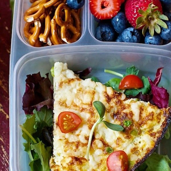 Baby Peas and Cheese Frittata Bento