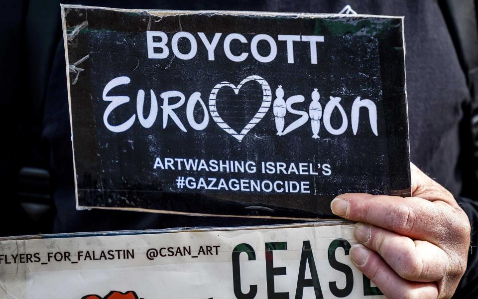 Palestine protesters boycott Eurovision