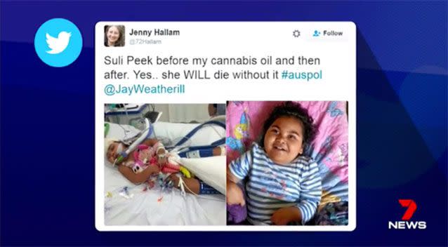 Jenny Hallam fears for patients like Suli Peek. Source: 7 News