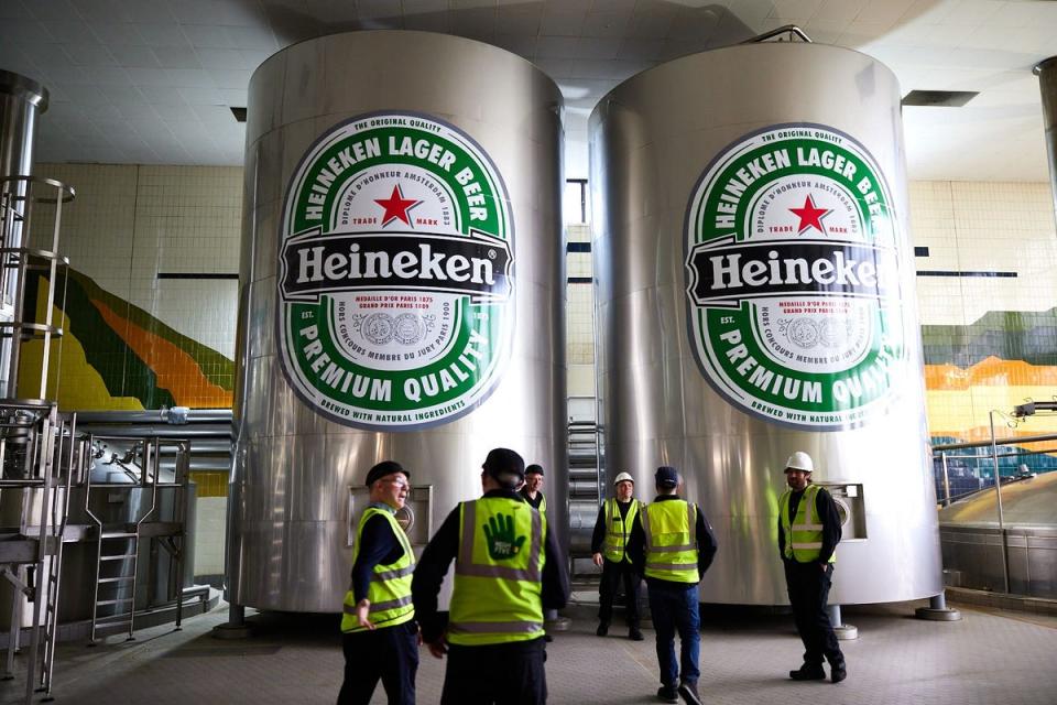 Heineken has said higher prices led to lower volumes of beer being sold to customers (David Lindsay/PA) (PA Media)