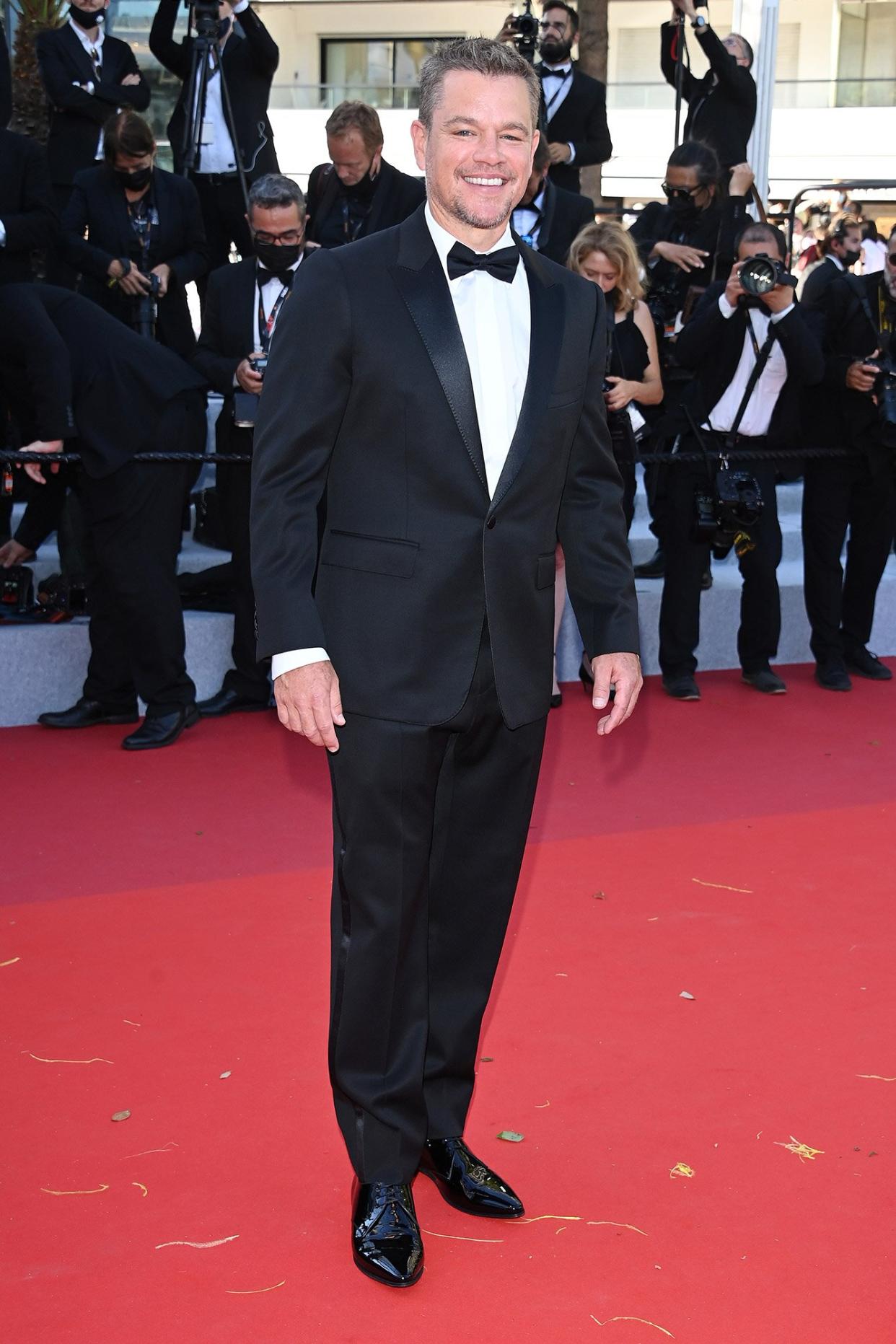 Matt Damon attends the "Stillwater" screening during the 74th annual Cannes Film Festival on July 08, 2021 in Cannes