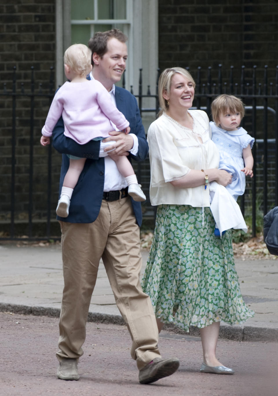 Tom Parker Bowles And Daughter Lola And His Sister Laura Lopes With Daughter Eliza During Trooping The Colour 2009. (Photo by Antony Jones/UK Press via Getty Images)