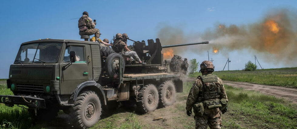 Les forces ukrainiennes ont lancé une offensive de grande ampleur dans le Donbass dimanche, a indiqué le ministère de la Défense russe.  - Credit:VIRGINIE NGUYEN HOANG / Hans Lucas / Hans Lucas via AFP