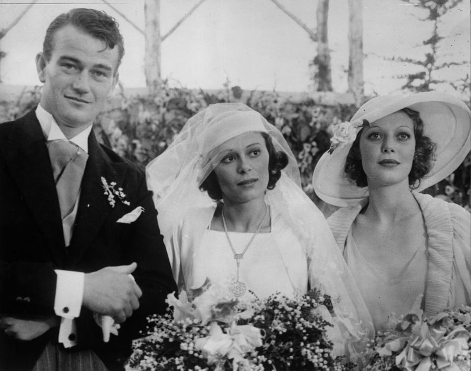 <p>Before he became the star of a slew of Westerns, John Wayne met his first wife, Josephine Saenz, the daughter of the Consul General of Panama in the U.S. After years of dating, they married on June 24, 1933, when Wayne was 26, and had four children. They divorced in 1945.</p>