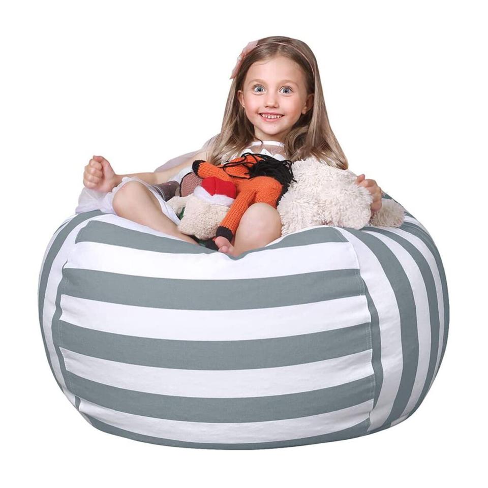 WEKAPO Stuffed Animal Storage Bean Bag Chair