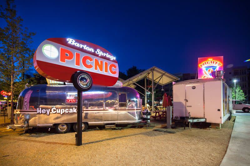 The Picnic Austin, Texas at night